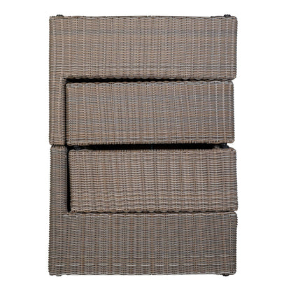 Rossi Set lounge din poliratan, gri kubu, stil scandinav modern