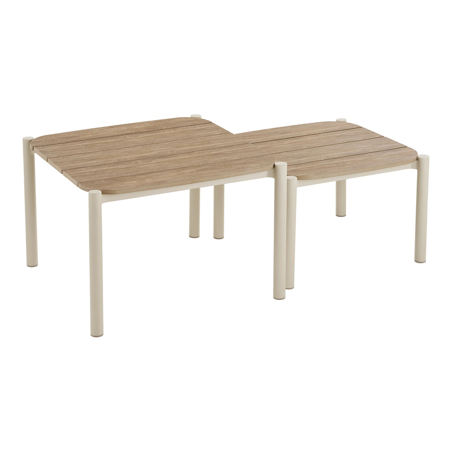 Abela Set lounge, aluminiu/lemn artificial/poliester/PE ratan