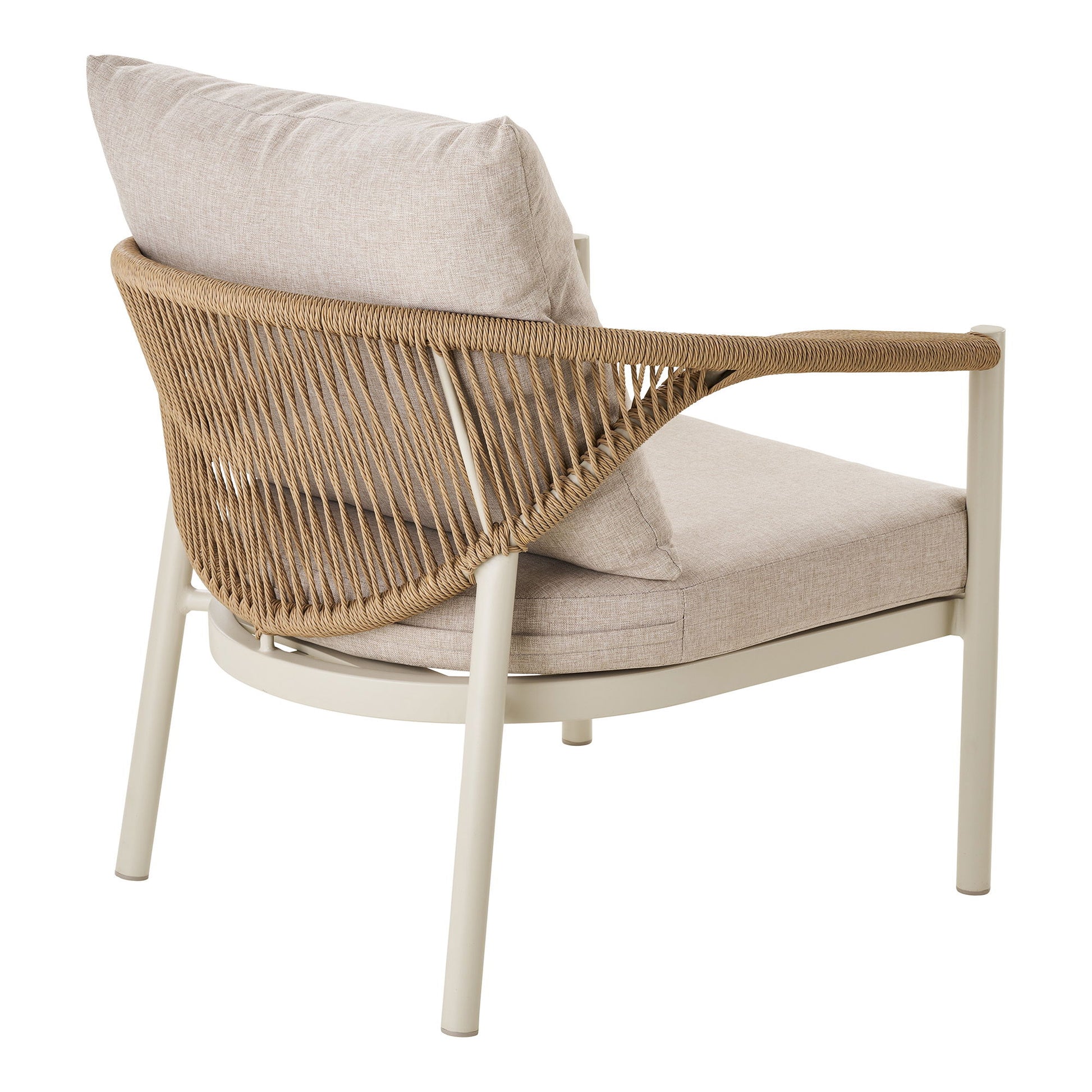 Abela Set lounge, aluminiu/lemn artificial/poliester/PE ratan