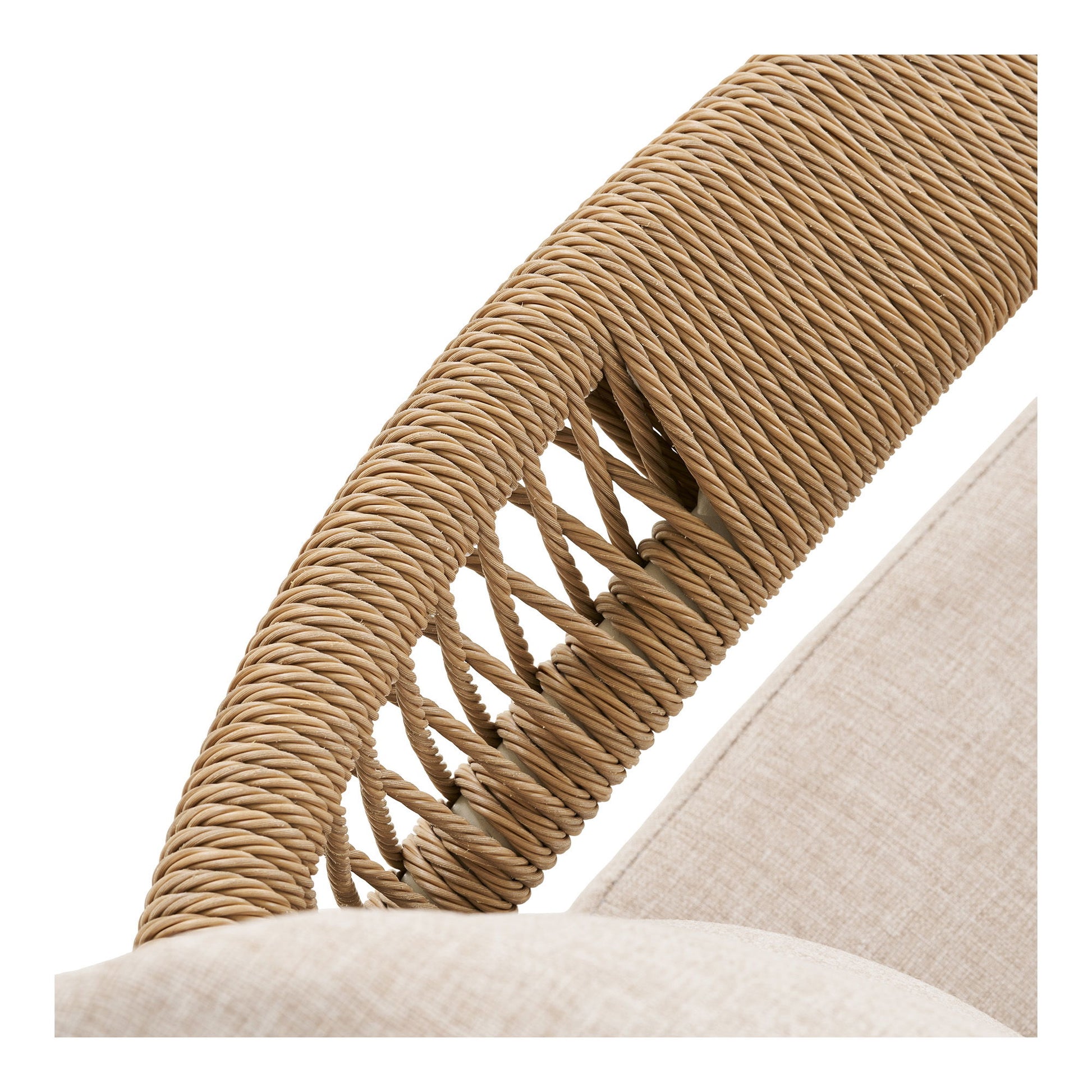 Abela Set lounge, aluminiu/lemn artificial/poliester/PE ratan