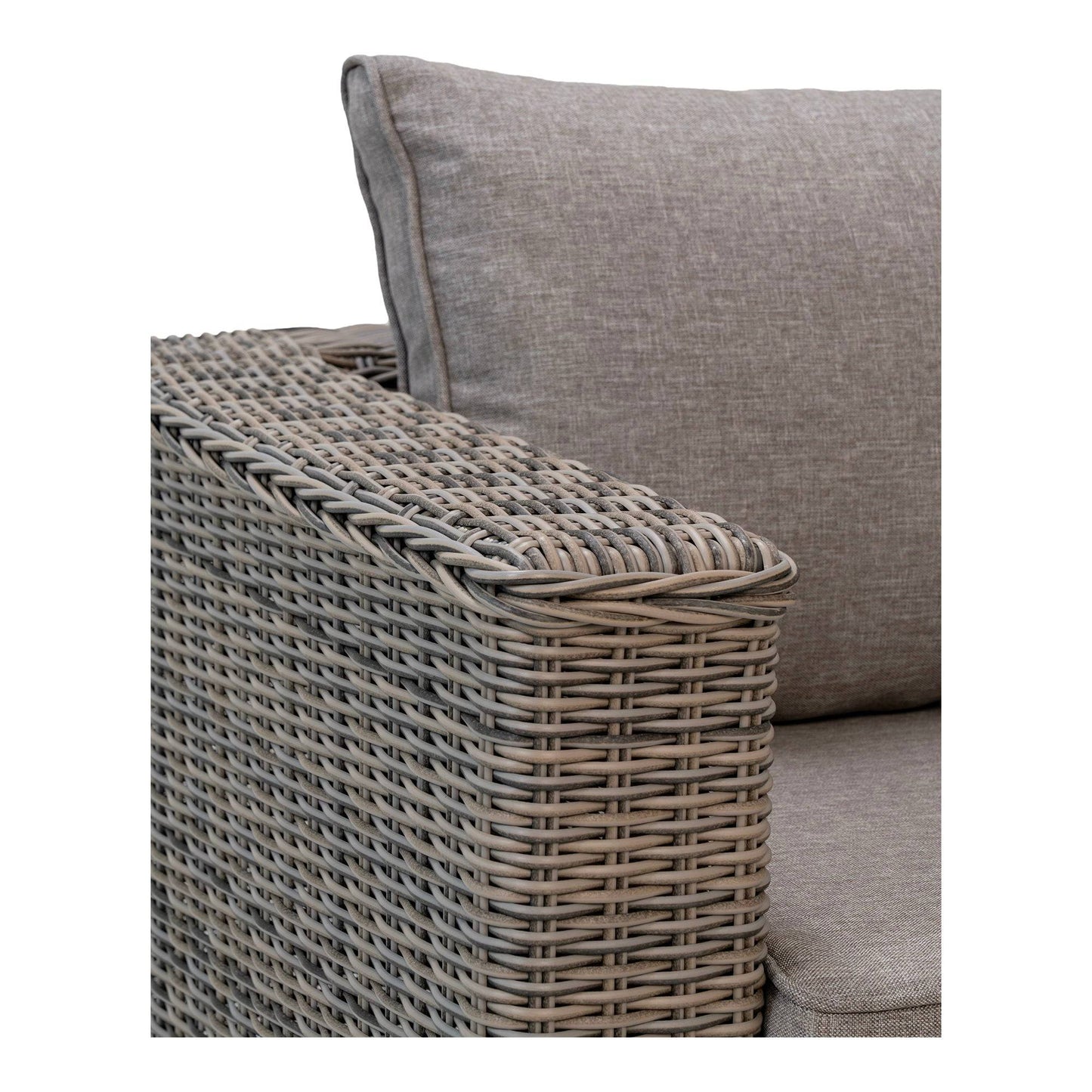 Calvi Set lounge, poliratan, gri kubu, incl. perne
