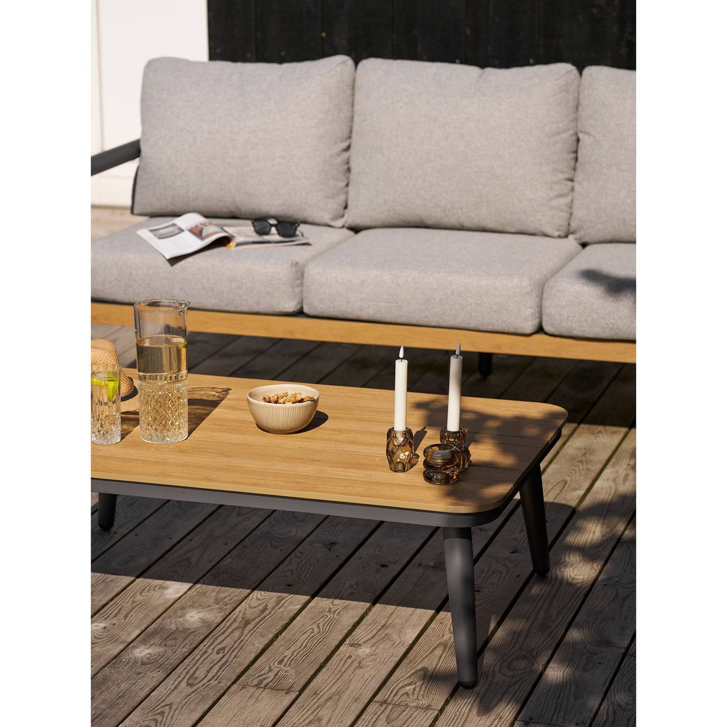 Comillas Set lounge, aluminiu, gri antracit, incl. perne