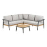 Set lounge exterior Comillas tip coltar din aluminiu, antracit gri, incl. perne