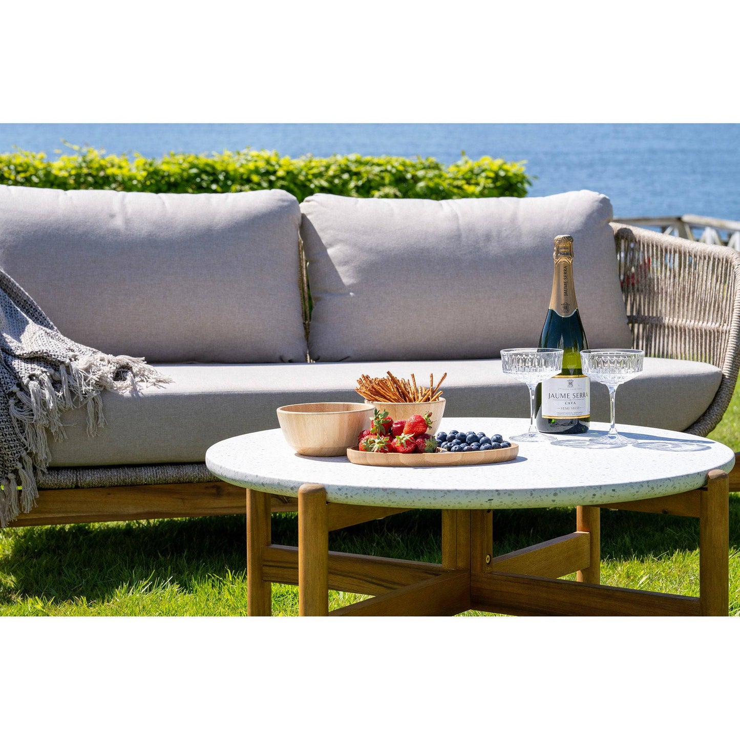 Terracina Set lounge, salcam, bej, incl. perne