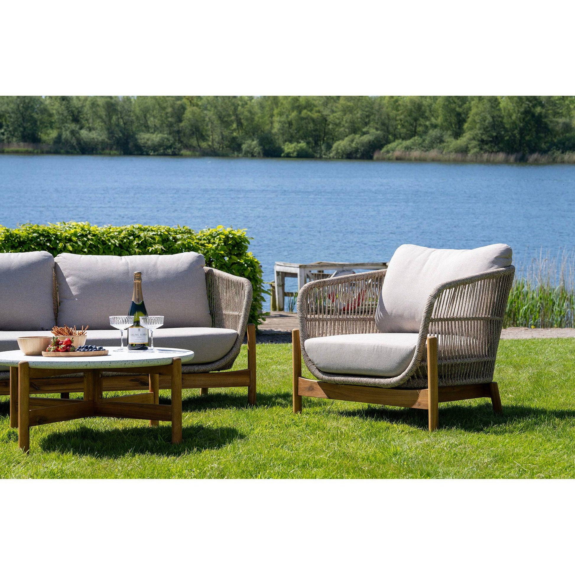 Terracina Set lounge, salcam, bej, incl. perne