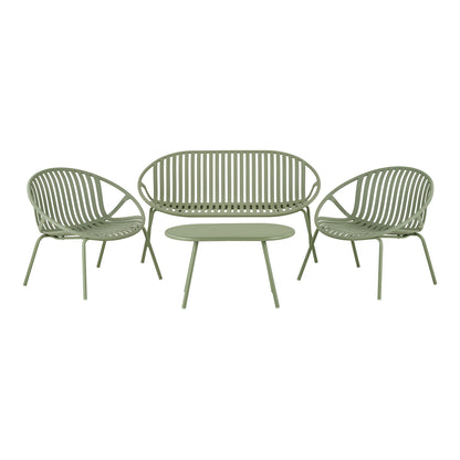 Saly Set lounge, polipropilena/otel, verde