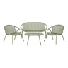 Set lounge exterior Saly din polipropilena/otel, verde