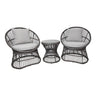 Set lounge din ratan gri Natal, cu perne incluse