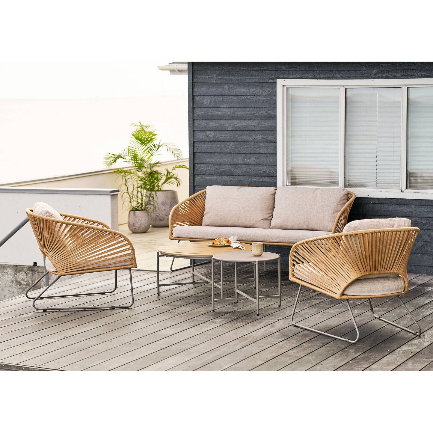 Novella Set lounge, otel, bej, nisipiu, incl. perne
