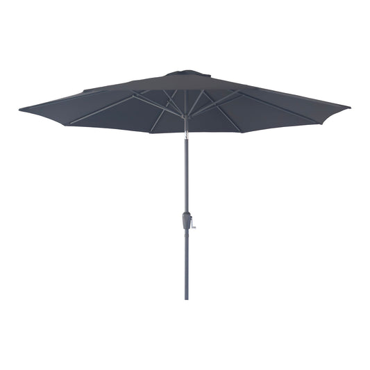 Houston Umbrela cu manivela si inclinare, stalp din metal, negru
