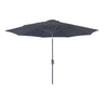 Umbrela cu manivela si inclinare, stalp din metal, negru, ø300 cm