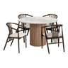 Set masa de dining si 4 scaune de dining Athens and Agustin