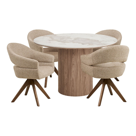 Athens and Dover Set Masa de dining si 4 Scaune de dining