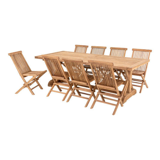 set pentru gradina cu masa de dining si 8 scaune de dining