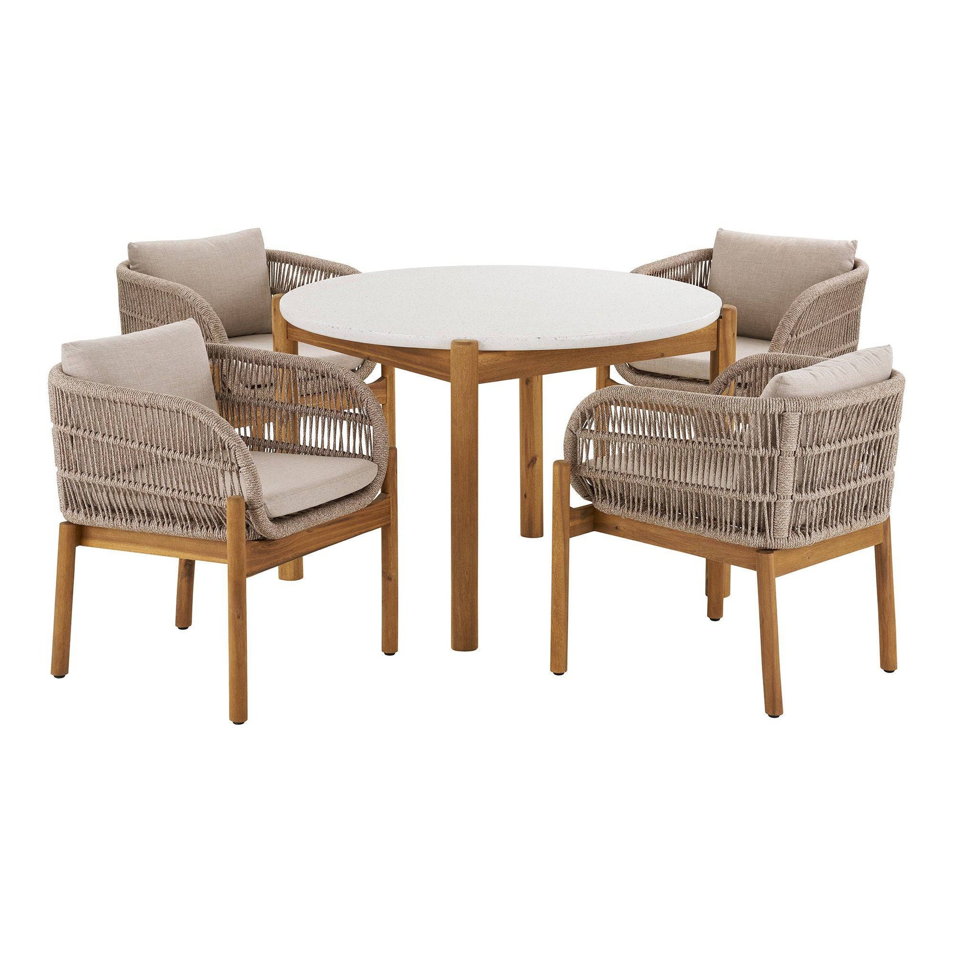 set pentru gradina cu masa de dining si 4 scaune dining