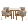 Set pentru pentru gradina cu masa de dining si 4 scaune de dining Terracina
