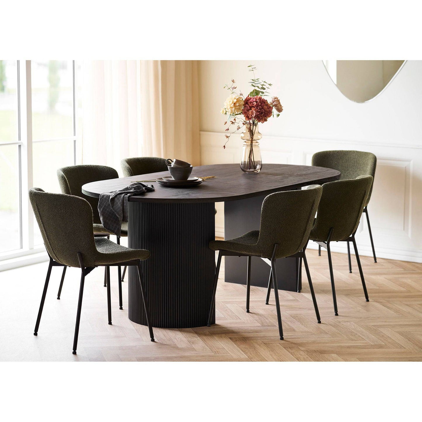 set masa de dining si 6 scaune de dining