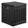 Cutie pentru perne, din plastic negru, 42,8x42,8x46,4 cm, 76 L