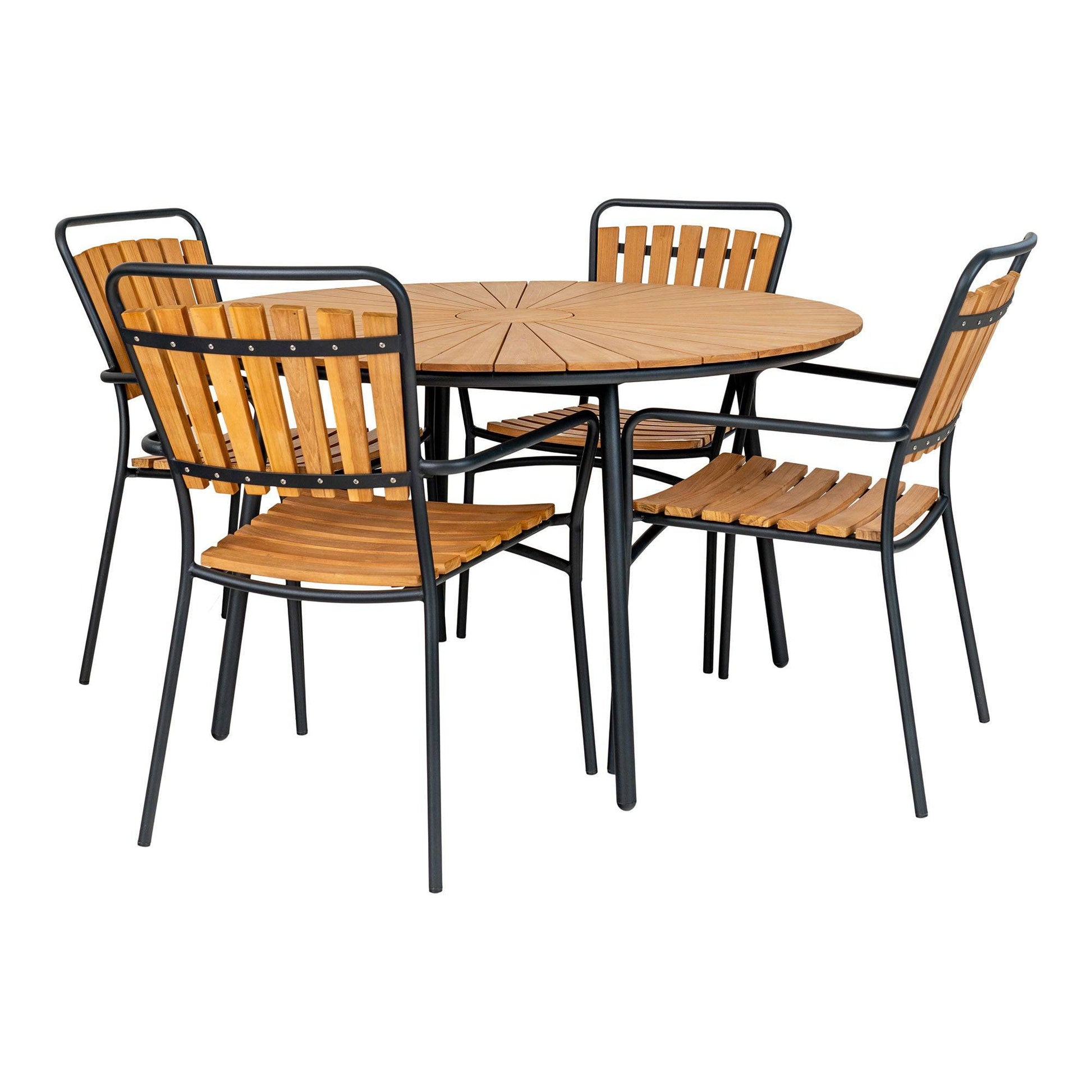 masa de dining cu blat din tec natur