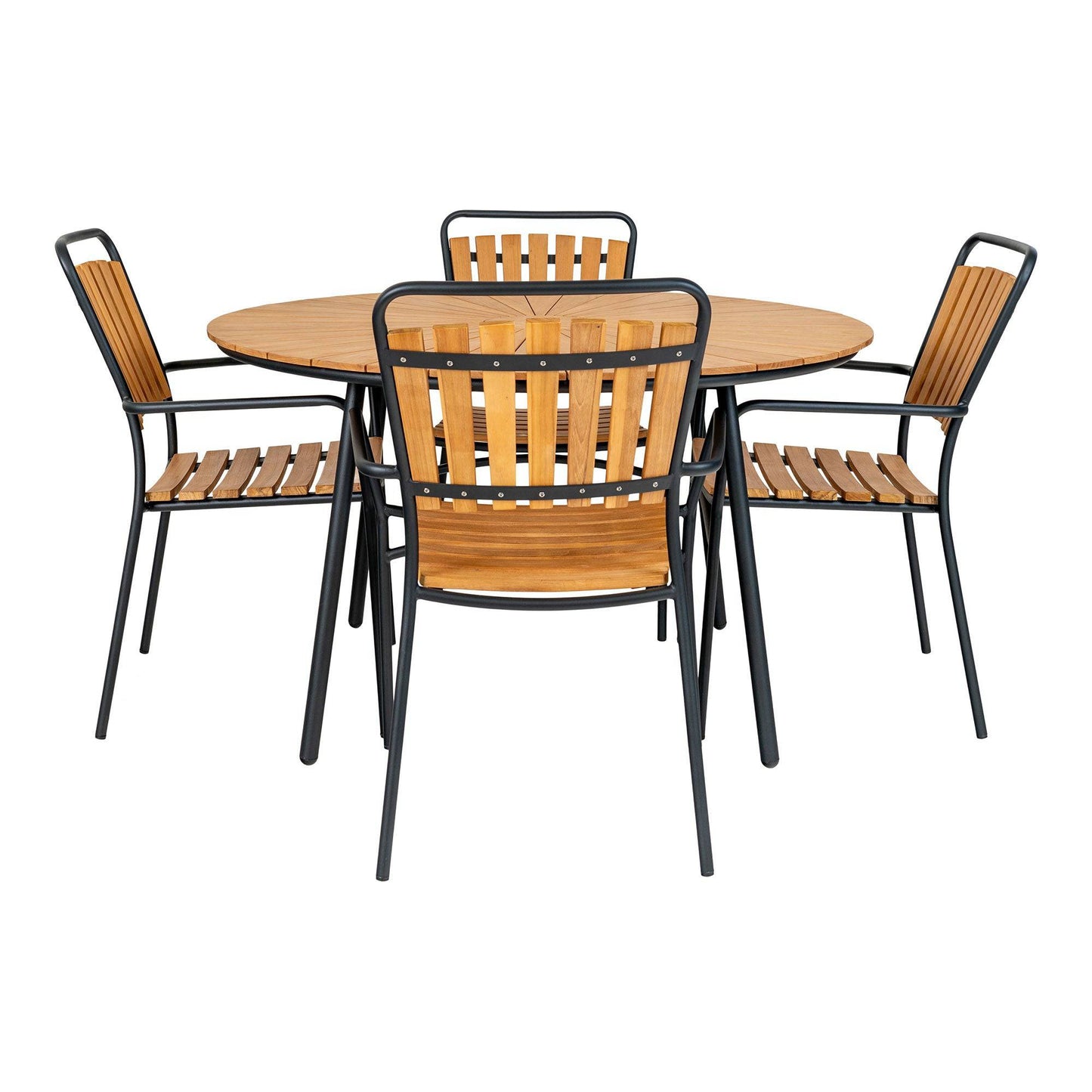 masa de dining cu blat din tec natur