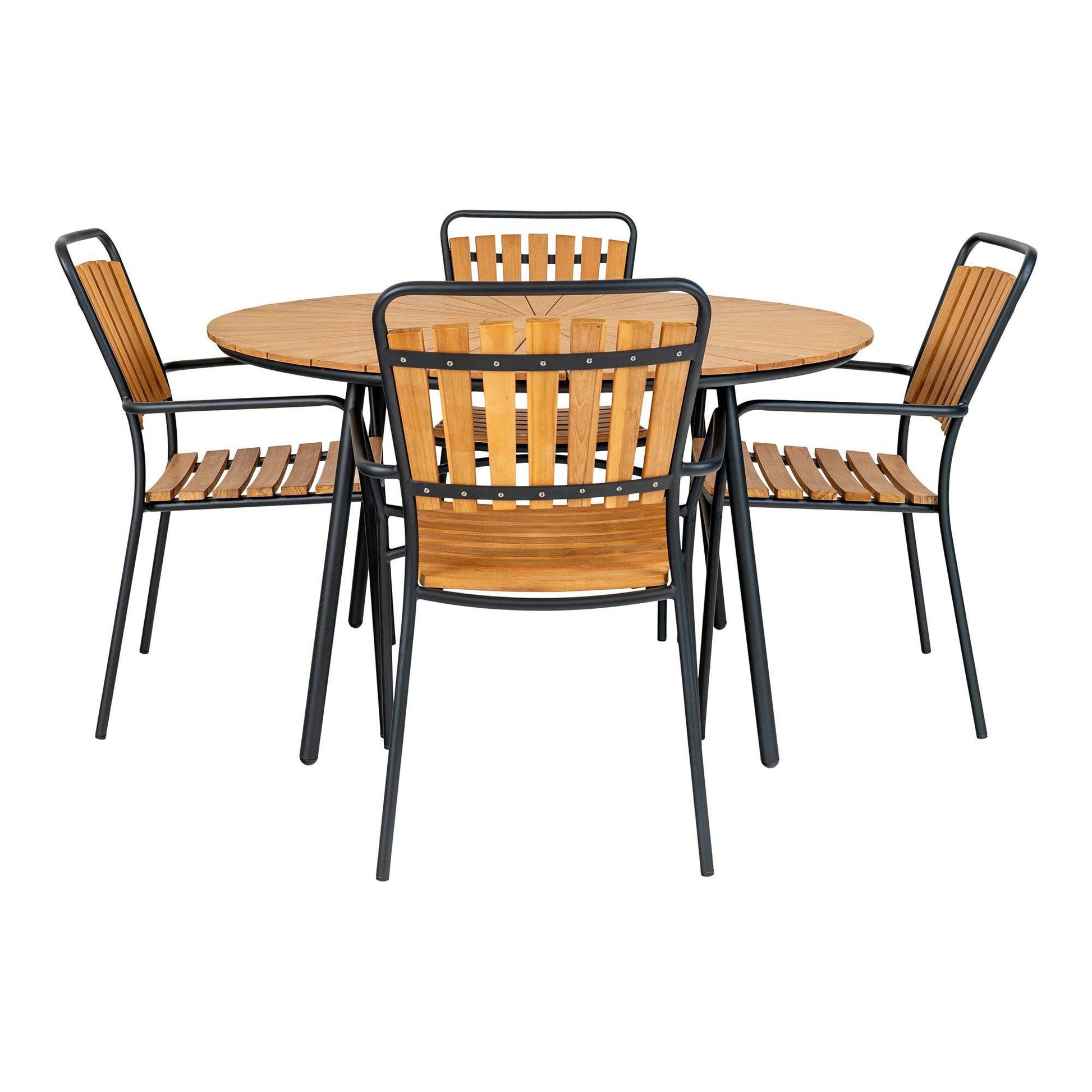masa de dining cu blat din tec natur