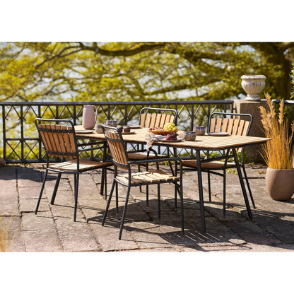 masa de dining cu blat din tec natur