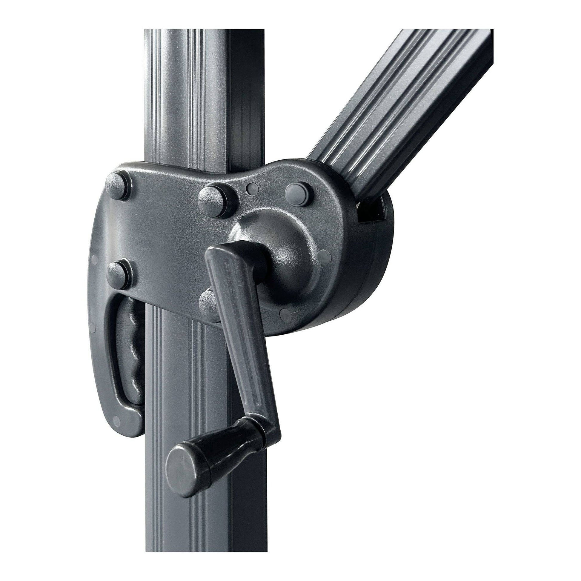 umbrela suspendata cu baza si stalp aluminiu