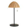 Veioza LED din metal, reincarcabila, natur/negru