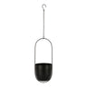 Ghiveci suspendat din metal negru 15,5x14,5x37,5 cm