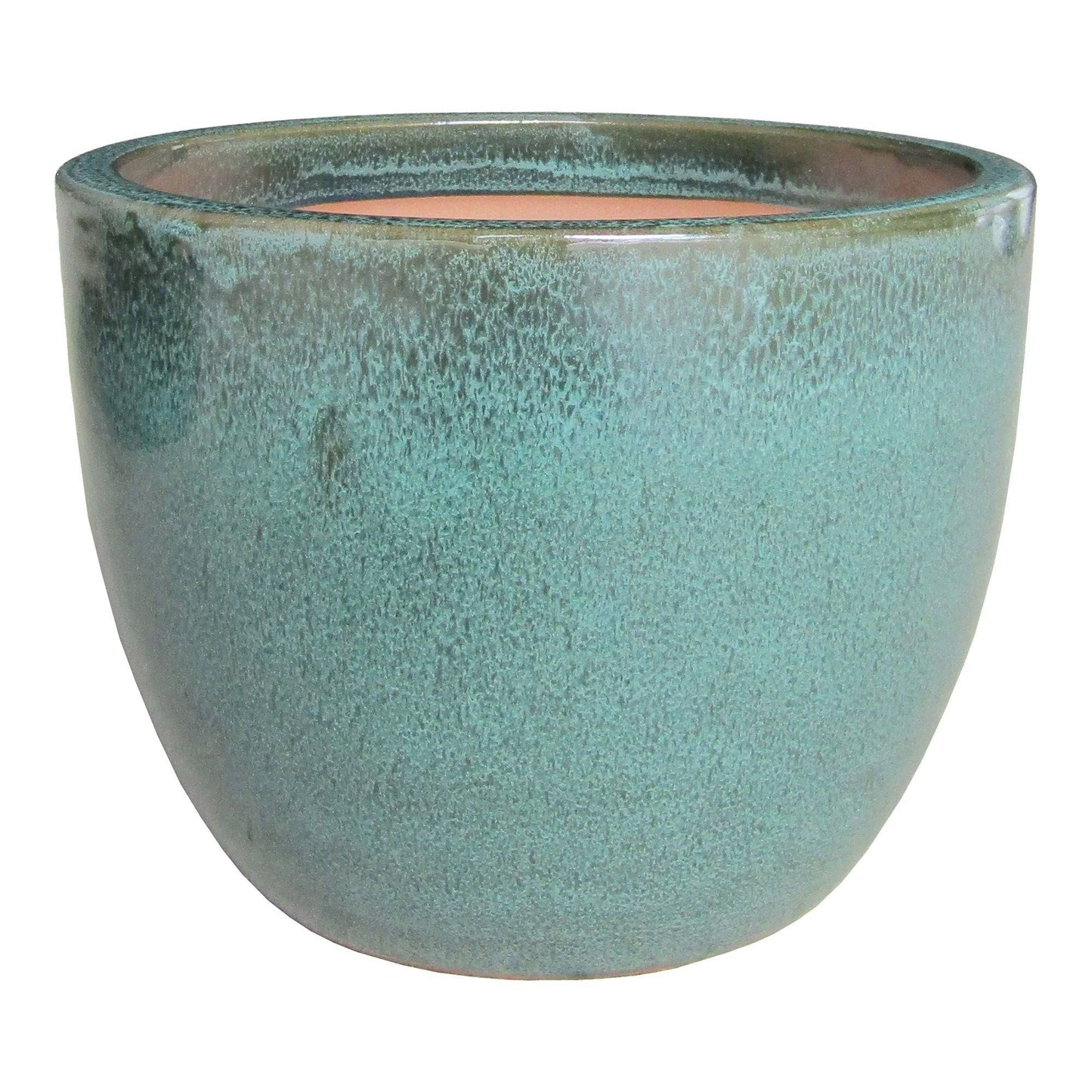 ghivece din ceramica glazurata verde