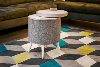 Masa eleganta cu sistem audio HiFi Bluetooth - culoare alba