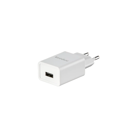 Încărcător USB-A 10W cu priză europeană, pentru alimentarea dispozitivelor Kooduu