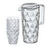 Set carafă 1.6 l și 4 pahare rezistente 250 ml Koziol Crystal
