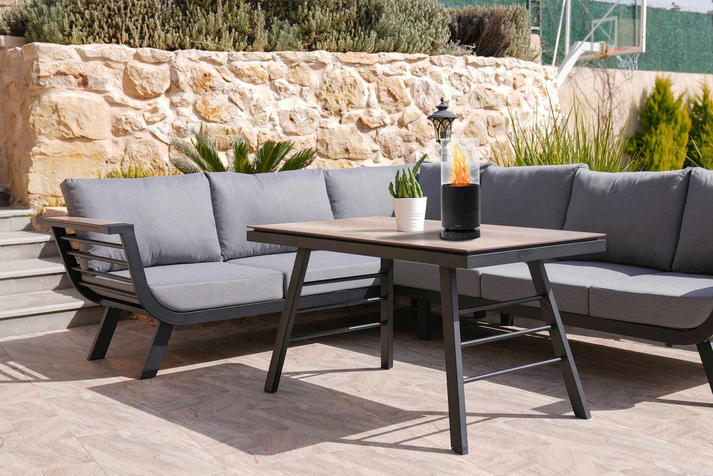 Boxa Bluetooth cu flacara decorativa, fara fum, fara miros, folosita in gradina