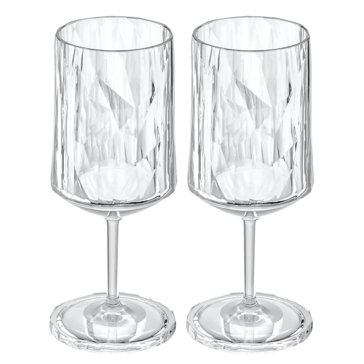 Set de doua pahare incasabile pentru cocktail Koziol Superglass no.4, pe fundal alb