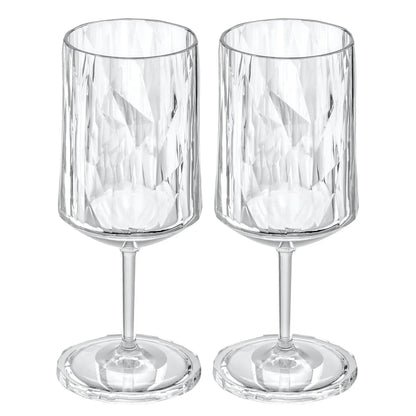 Set de doua pahare incasabile pentru cocktail Koziol Superglass no.4, pe fundal alb