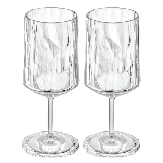 Set de doua pahare incasabile pentru cocktail Koziol Superglass no.4, pe fundal alb