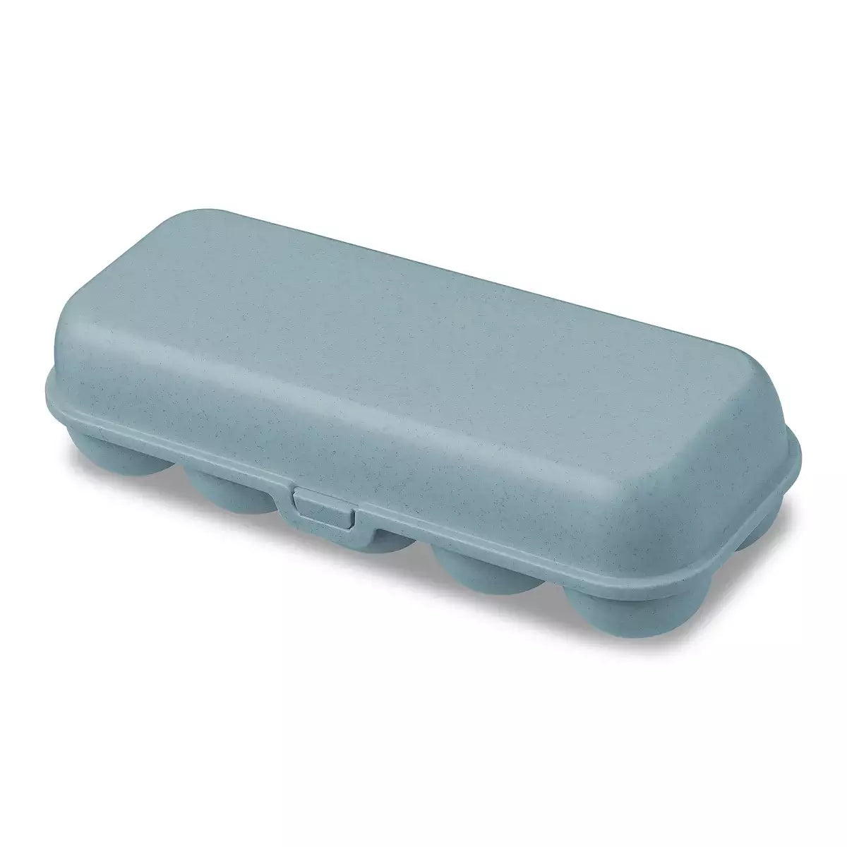 Cutie de transport pentru 10 oua Koziol Eggs to go albastra, pe fundal alb