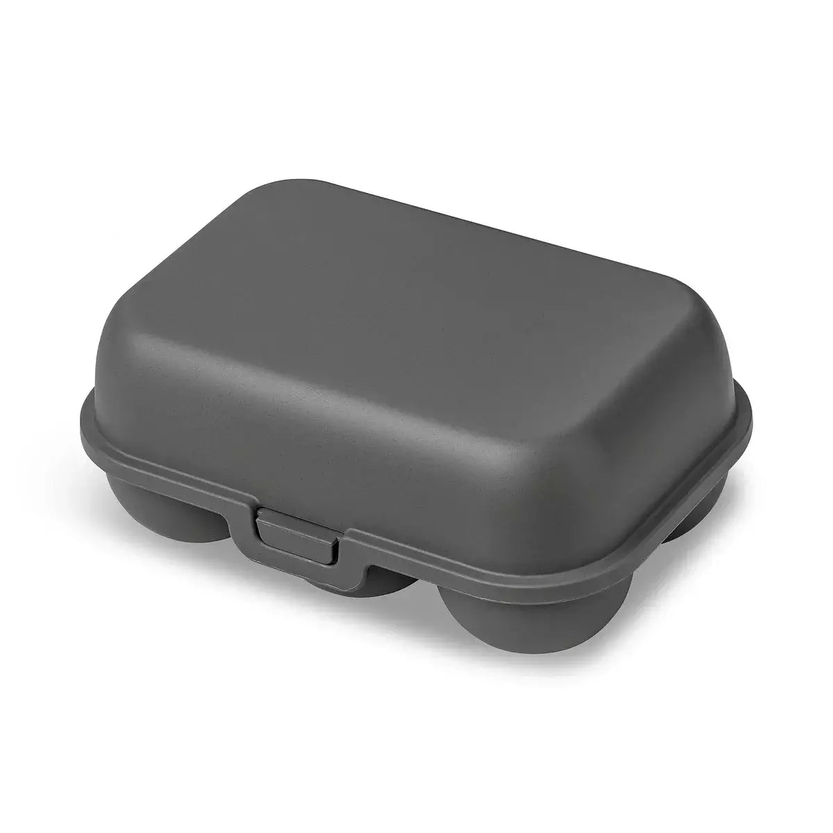 Cutie de transport pentru 6 oua Koziol Eggs to Go gri, pe fundal alb