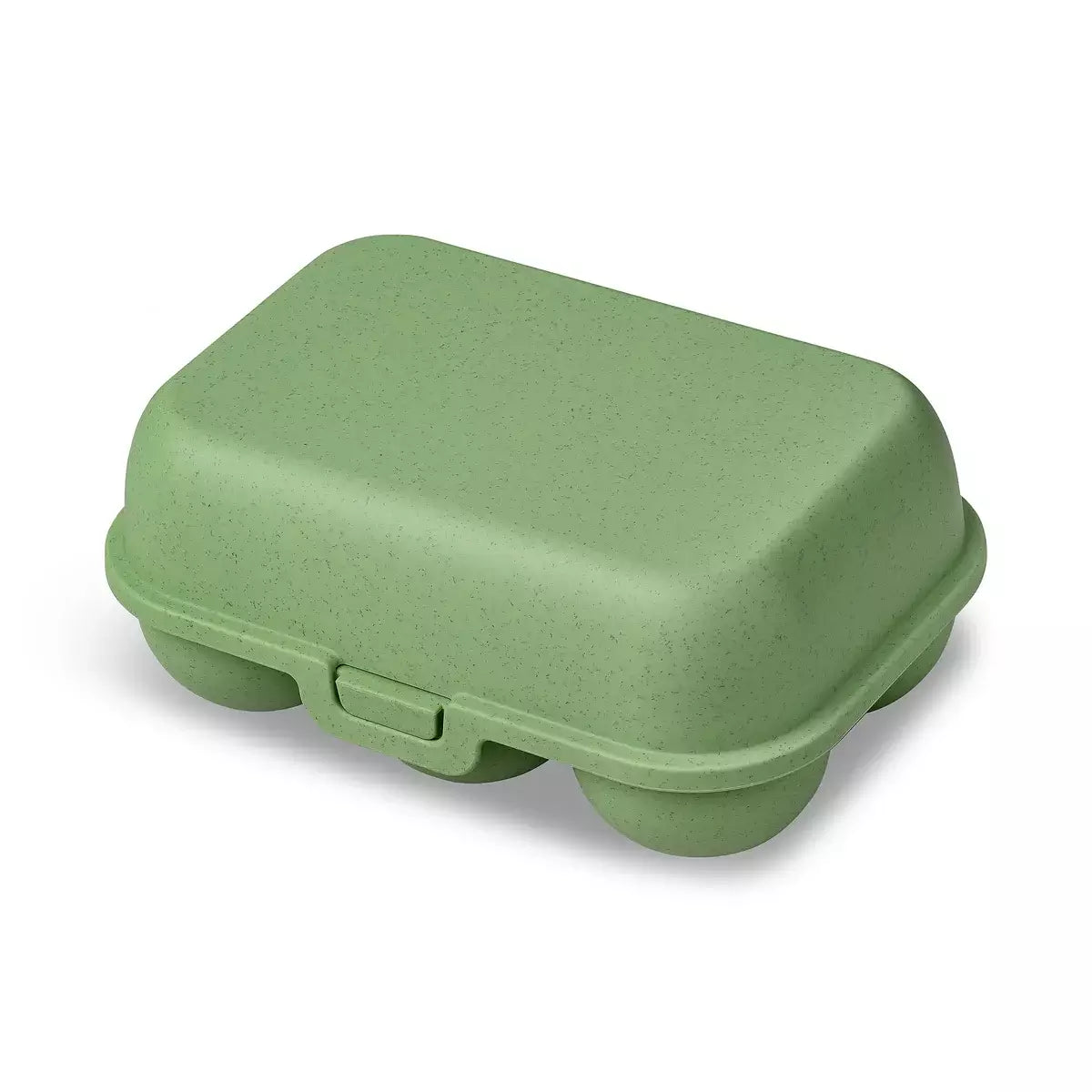 Cutie de transport pentru 6 oua Koziol Eggs to go verde, pe fundal alb