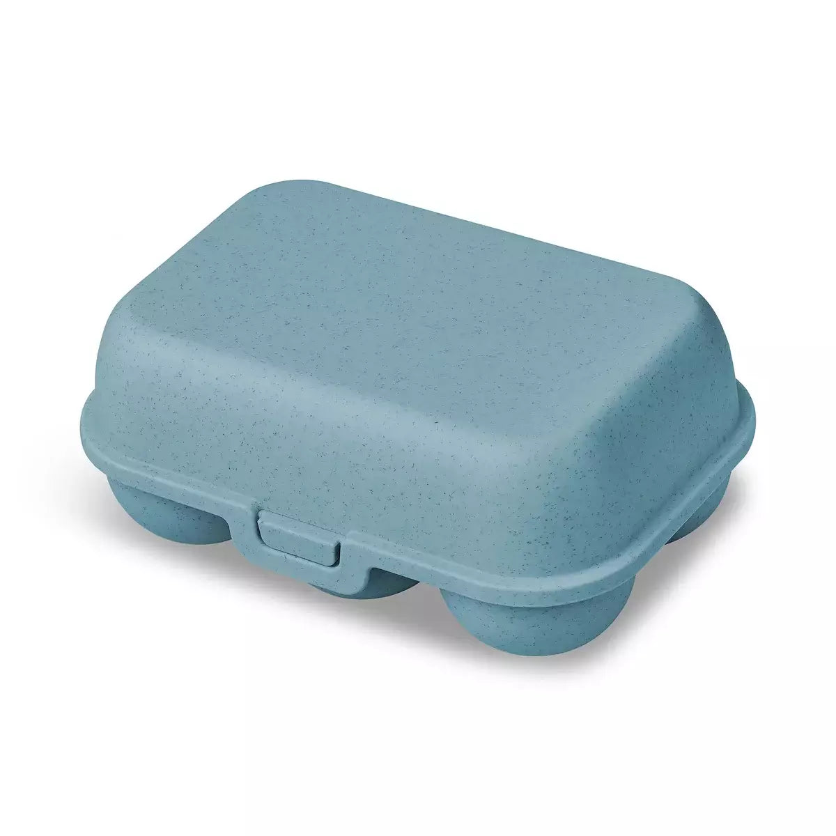 Cutie de transport pentru 6 oua Koziol Eggs to go albastra, pe fundal alb