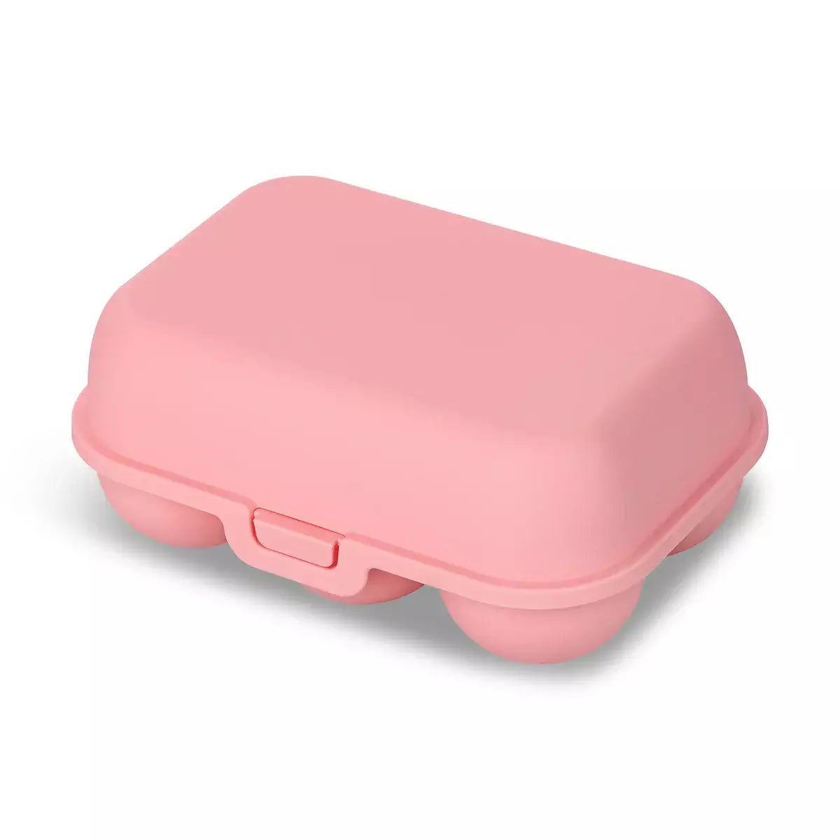 Cutie de transport pentru 6 oua Koziol Eggs to go roz, pe fundal alb