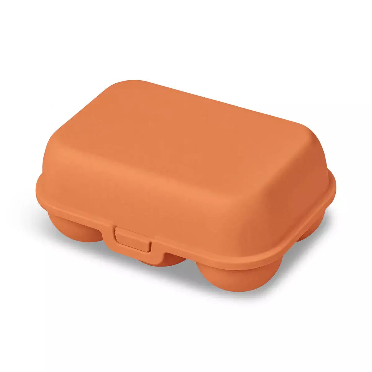 Cutie de transport pentru 6 oua Koziol Eggs to go portocalie, pe fundal alb