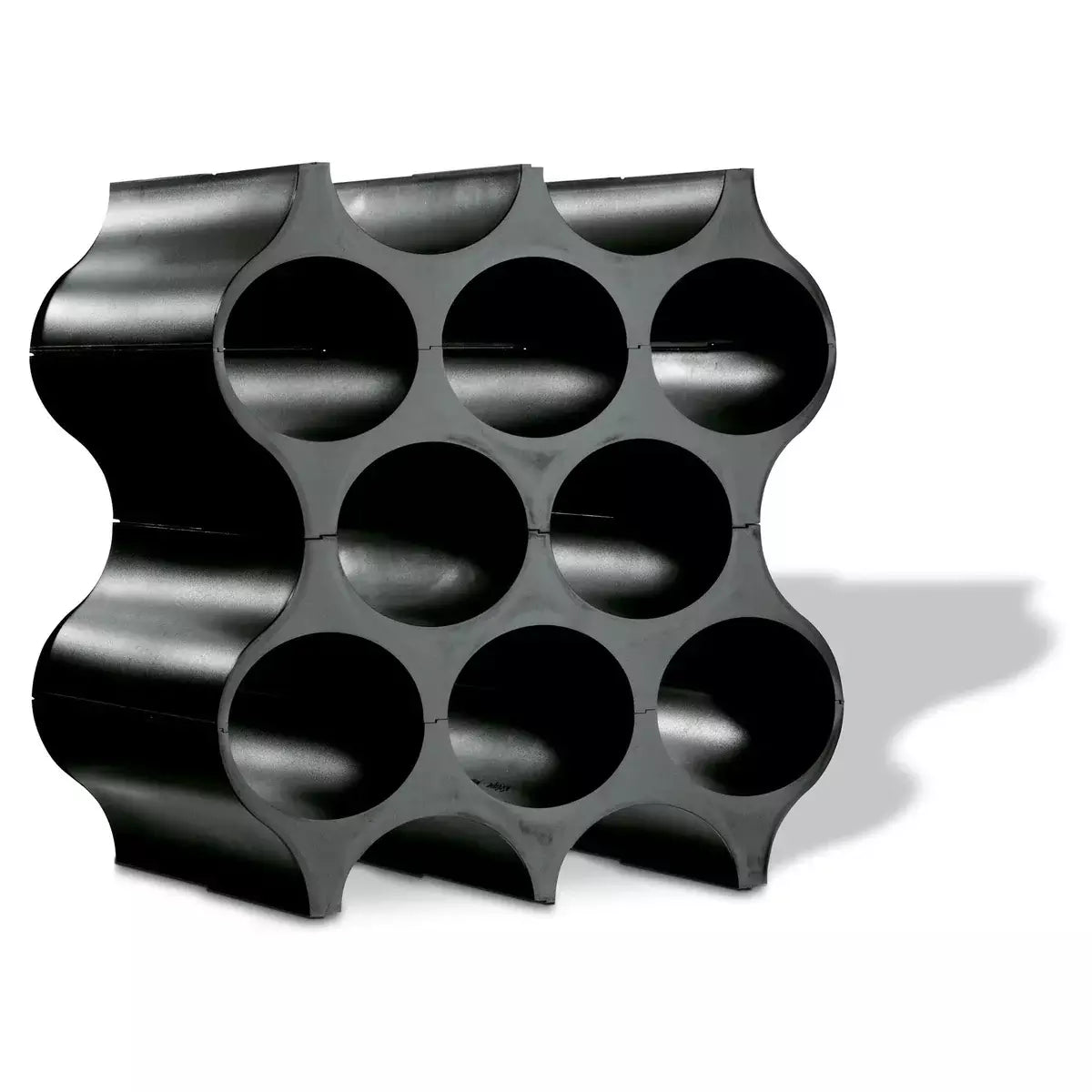 Suport pentru sticle Koziol Set Up negru, pe fundal alb