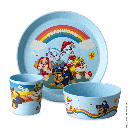Set vesela pentru copii format din 3piese, cu model Paw Patrol