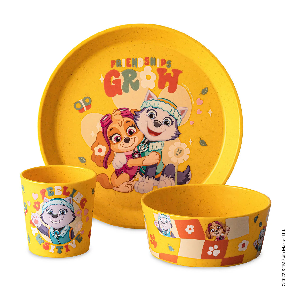 Set veselă copii Koziol CONNECT PAW PATROL cu bol, cana si farfurie