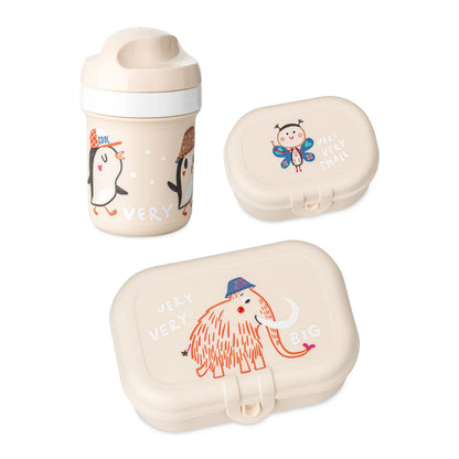Set cutii gustare și sticlă pentru copii  – Koziol HOP ON / VERY VERY TO GO