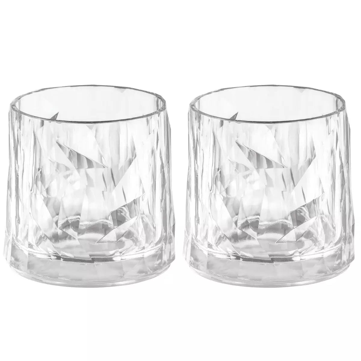 Set de doua pahare incasabile pentru whiskey Koziol, pe fundal alb