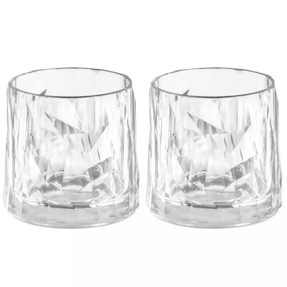 Set de doua pahare incasabile pentru whiskey Koziol, pe fundal alb